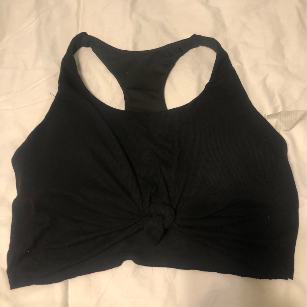 NWT NIYAMA Sol Tie Tank Sports Bra Sz L/XL black